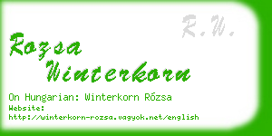 rozsa winterkorn business card